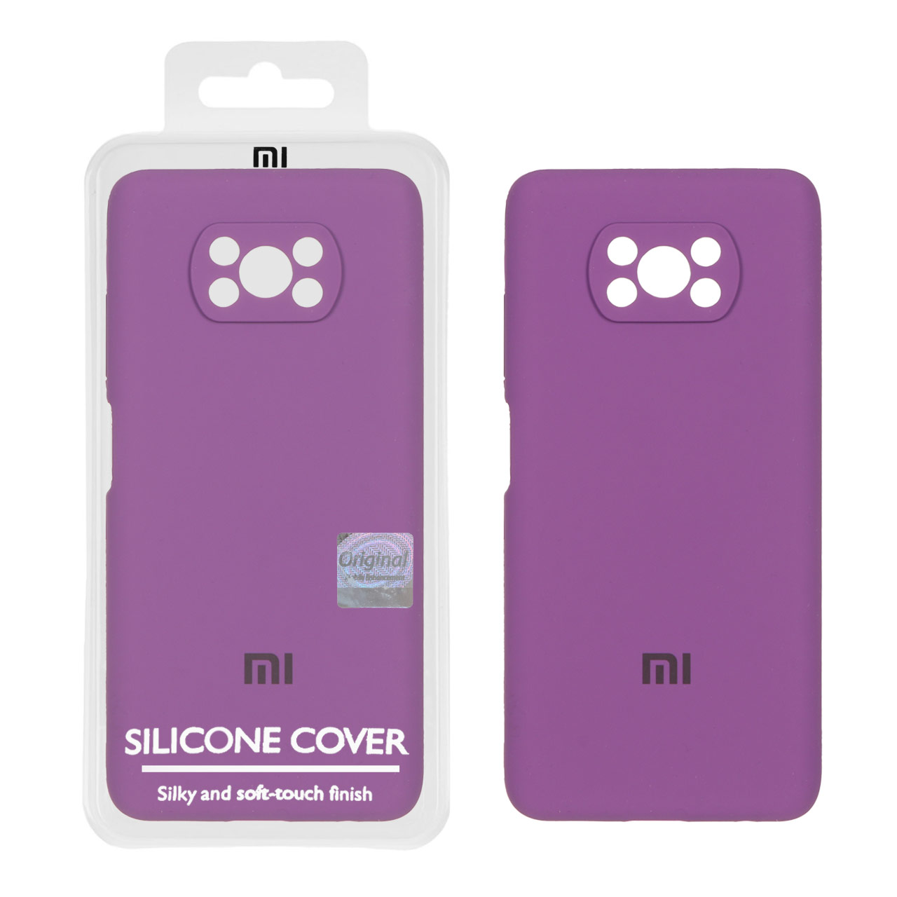 قاب سیلیکونی پاک کنی اورجینال Master Quality مدل Xiaomi Poco X3 / Poco X3 Pro / Poco X3 NFC - ارغوانی (پک دار)